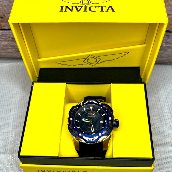 Invicta Ripsaw Men's Watch w/ Mother of Pearl Dial- Blue, Gold, Black NWT in Box - Picture 1 of 4